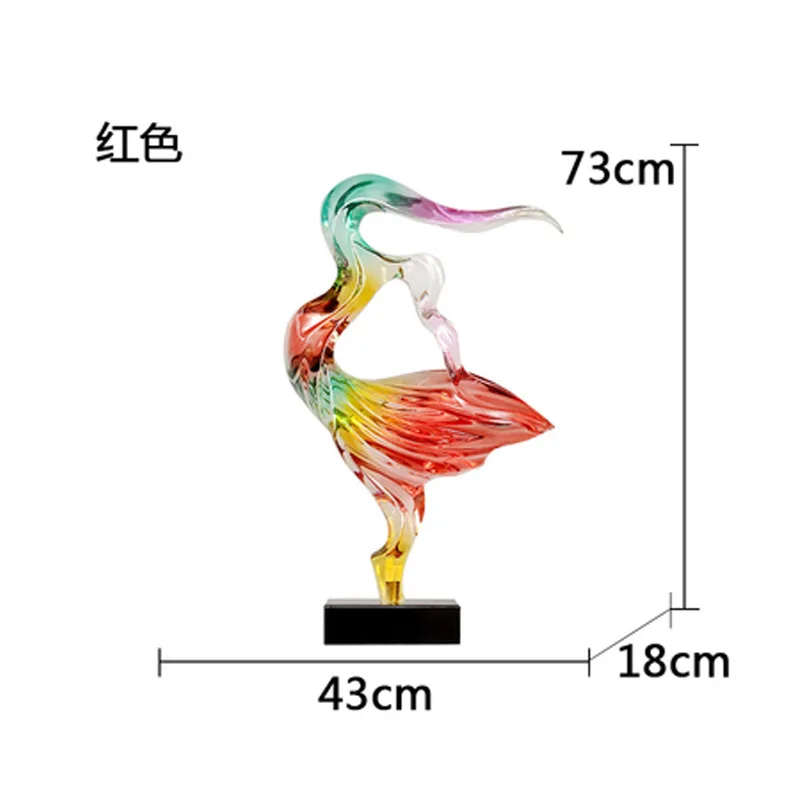 Figure abstract sculpture floor decoration hotel living room artwork flying creative decoration home soft decoration