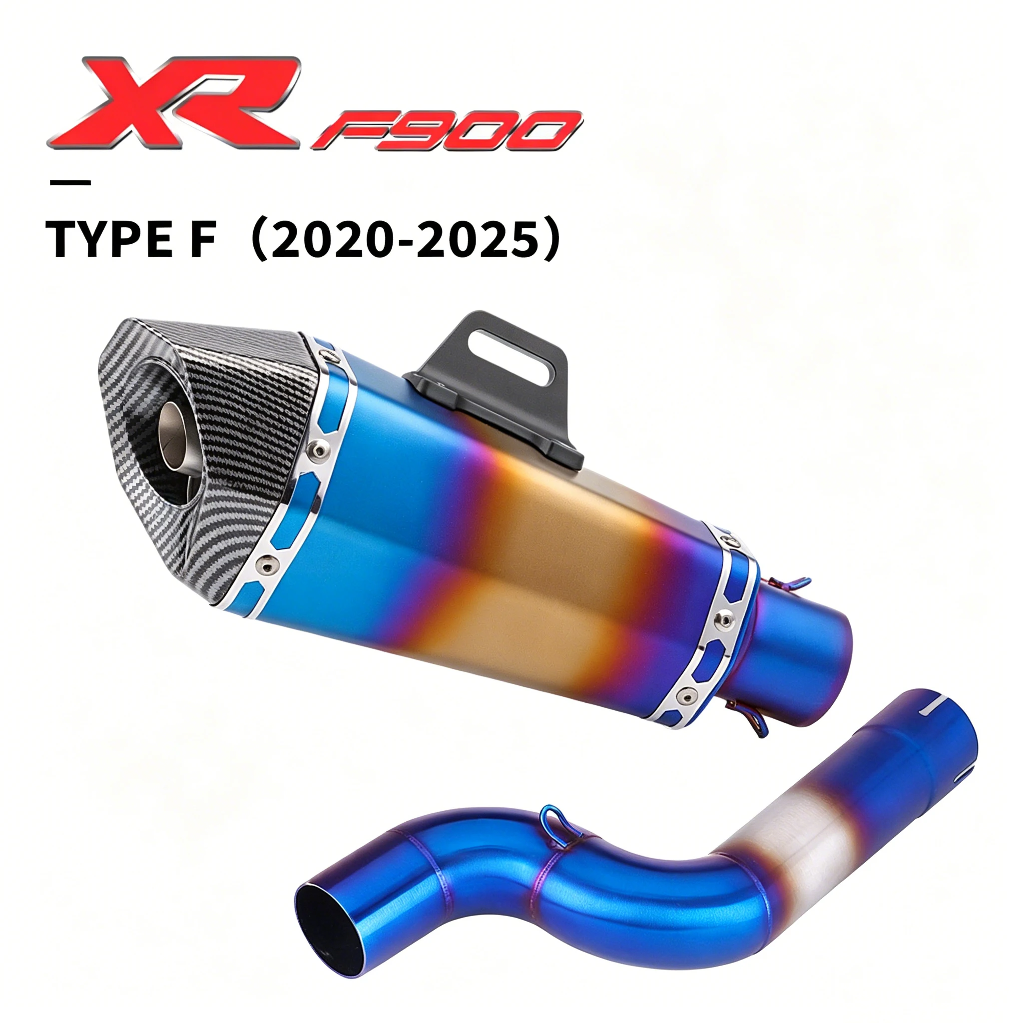 Factory Price Motorcycle Exhaust Escape Systems 51mm Interface Mid Link Pipe Durable  For F900R F900XR F 900 R XR 2020-2025