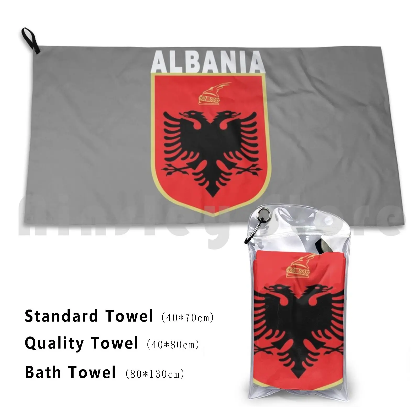 Albania National Sports Design-Albanian Pride Custom Towel Bath Towel Albania Albanian Albania Team