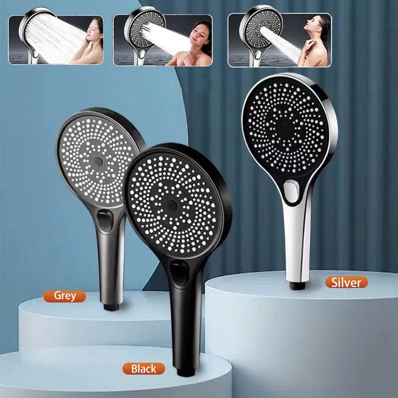 

Large screen shower head 3-speed mode portable shower accessories bathroom supplies shower knob complete set of accessories