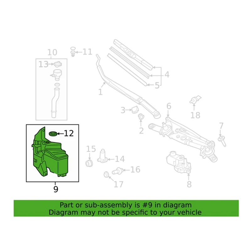 Car Windshield Washer Fluid Reservoir Water Pump Wiper Water Tank 85315-0A070 For Toyota Corolla Cross 2021