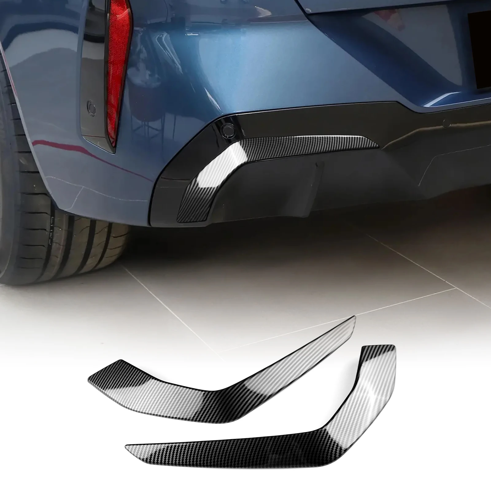 

For BMW X3 G45 2025 2026 Car Rear Fog Lamp Side Corner Splitters LCI ABS Carbon Style Trim Accessories Rear Strips