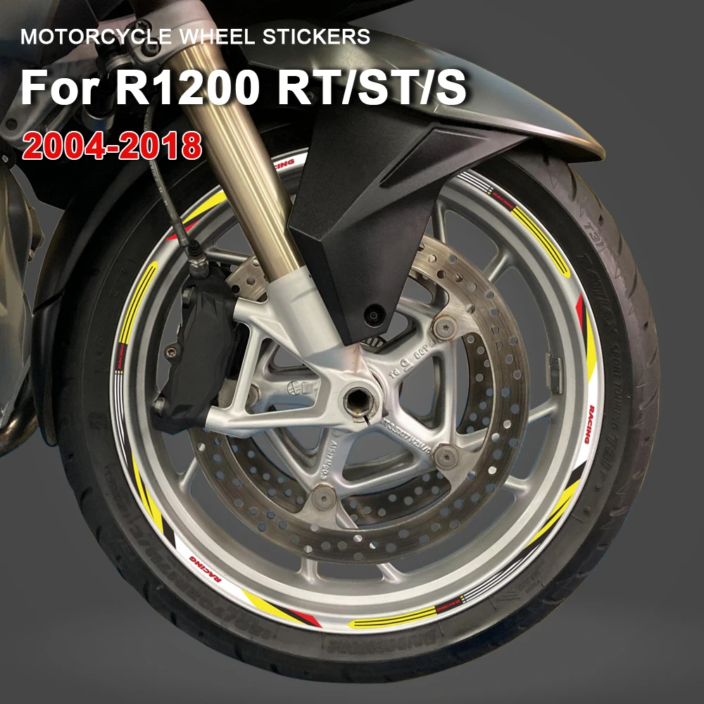 

17 Inch Motorcycle Wheel Stickers Waterproof Rim Strip For BMW R1200RT R 1200 RT R1200 S 1200ST 2004-2018 Hub Decals Accessories