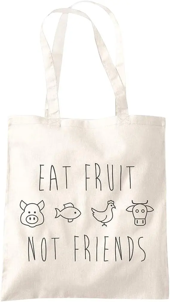 

Eat Fruit Not Friends Veggie Tote Bag - One Size