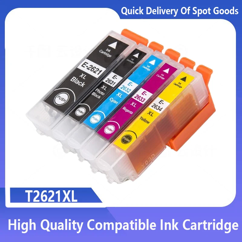 Compatible Ink Cartridge T2621 26XL for Epson XP510 XP520 XP600 XP605 XP615 XP620 XP625 XP710 XP720 XP800 XP810 XP820