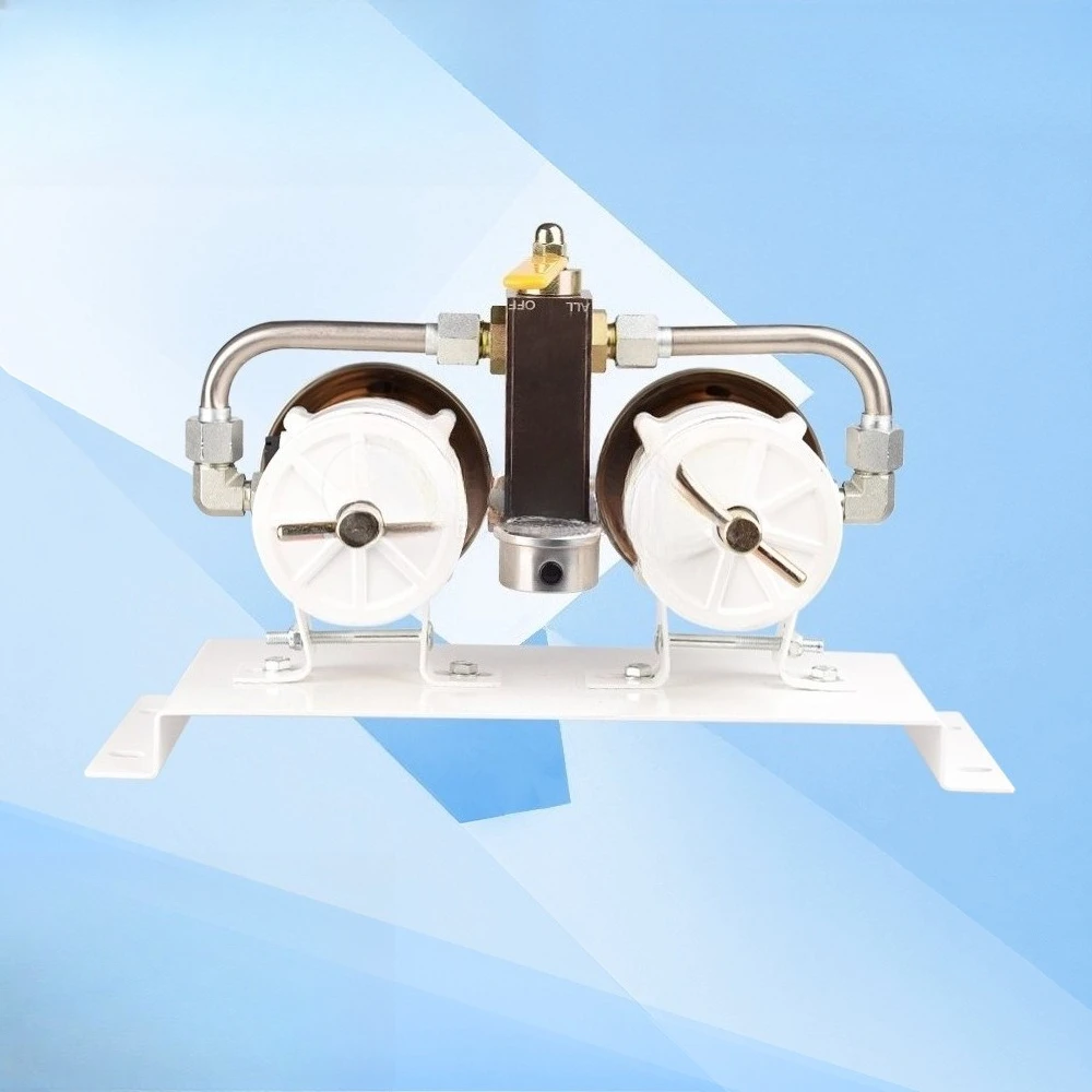 500FG Twin Fuel Filter Water Separator W/ Gauge 75500MAX10/30 Diesel Marine Bowl Assembly