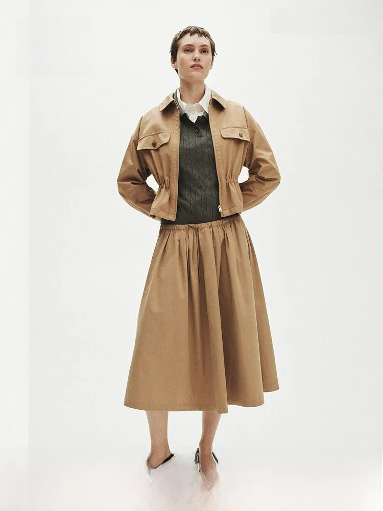 

Новая летняя женская плиссированная юбка из тюля в повседневном стиле, с высокой талией, свободного кроя, из ткани Lenzing Lyocell Cotton, с плиссированным дизайном