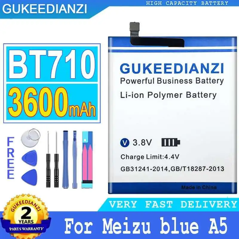 

Надежный блок питания премиум-класса, замена 3600 мАч для Meizu Blue A5 BT710 M5c M710M M793Q, аккумулятор мобильного телефона