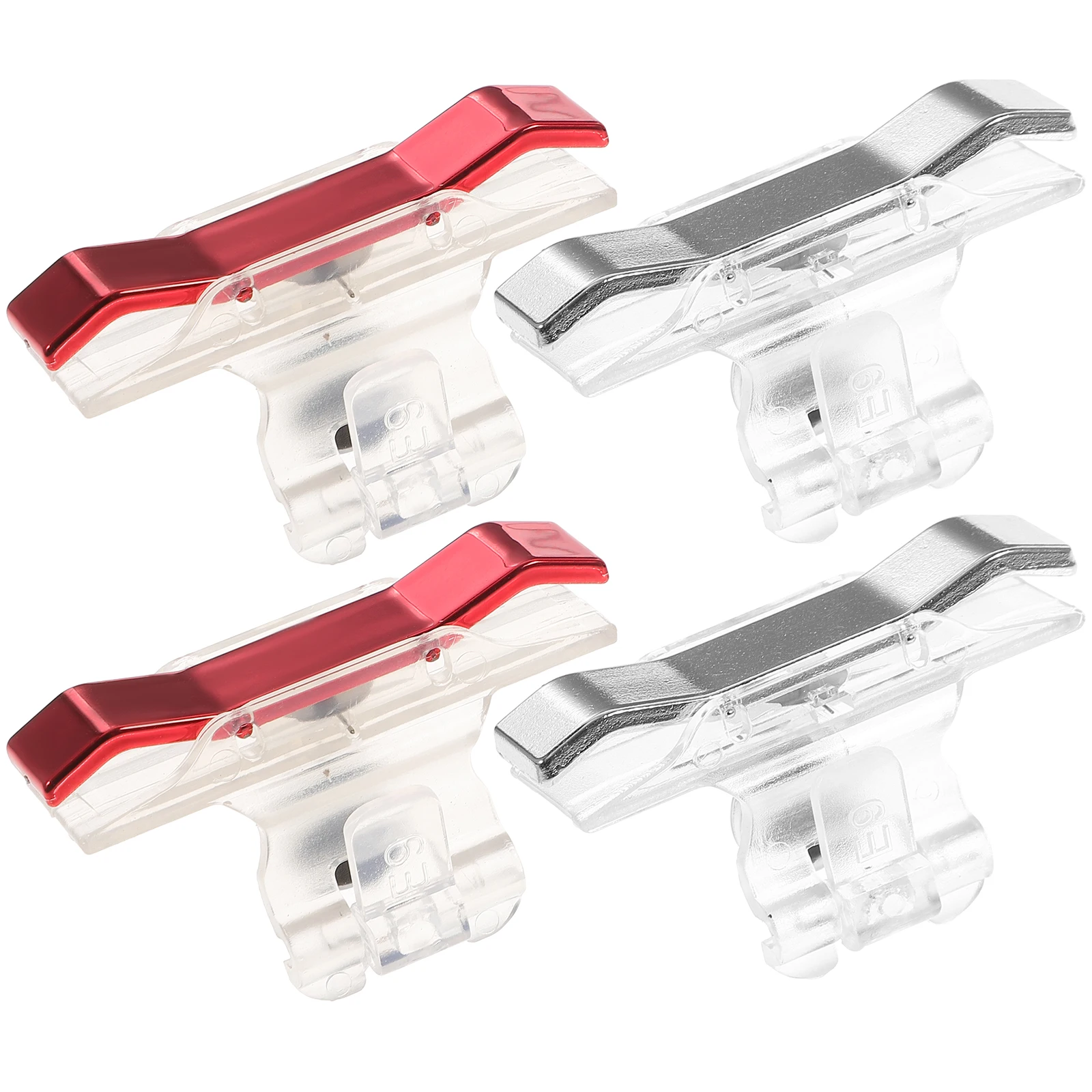 

2 Pairs Phone Trigger Buttons for Mobile Game Controller High Sensitive Stable Jacket Transparent Design Gaming Experience