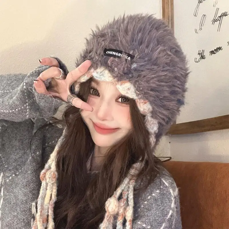 

Winter Teenagers Ear Protector Beanie Windproof Trapper Hat Adult Winter Outdoor Cycling Skiing Traveling Supplies Y08E