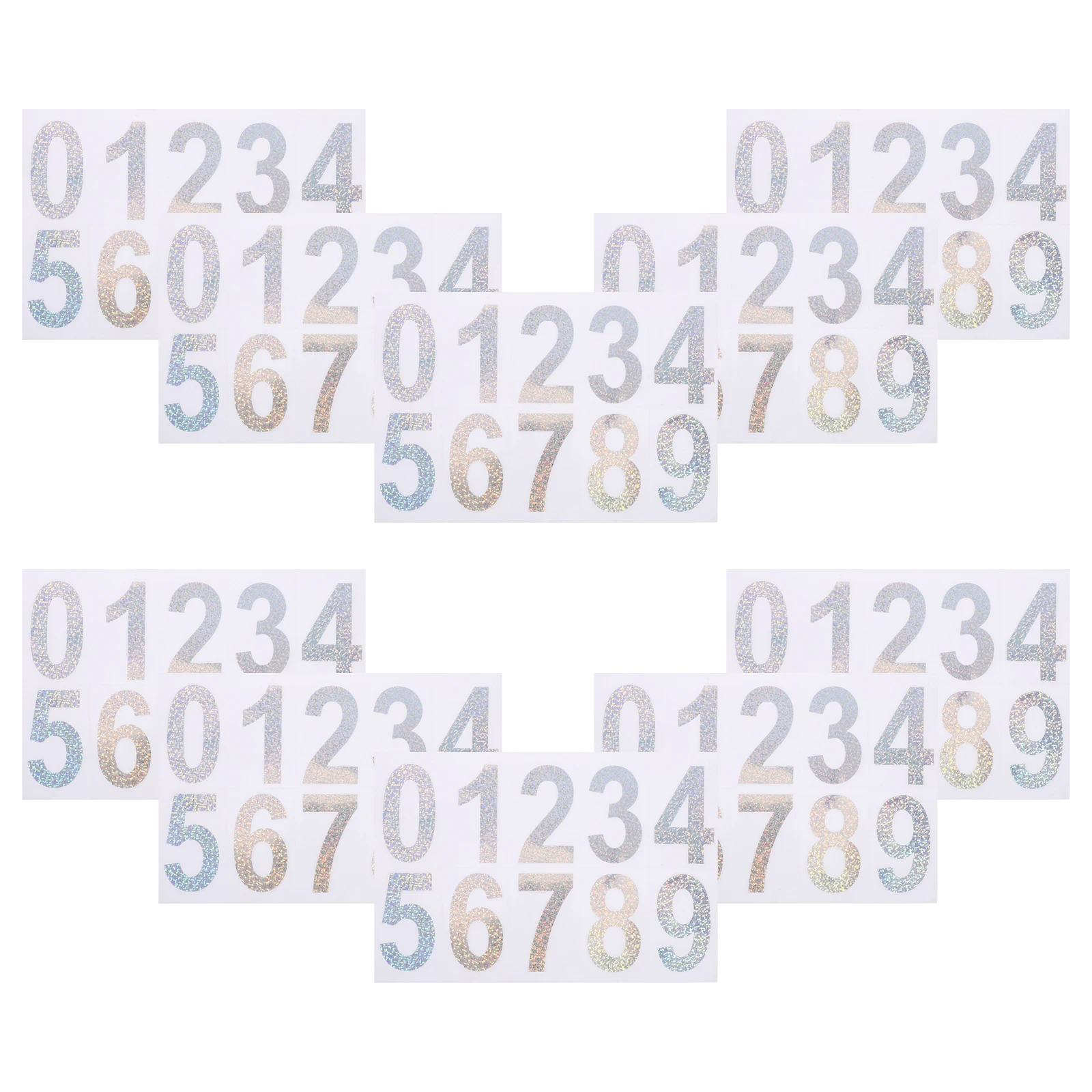 

10 Sets Garage Number Sign Decals Home Address Numbers for Mailbox Sticker Adhesive outside Stickers