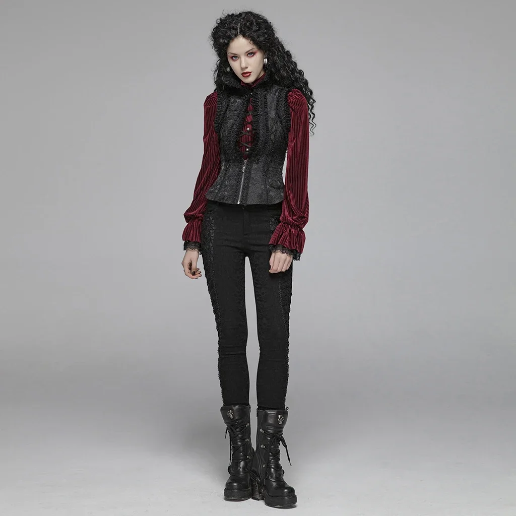 PUNK RAVE Women\'s Gothic Lolita Sexy Vest Steampunk Retro Party  Club Stage Performance Women Waistcoat Streetwear