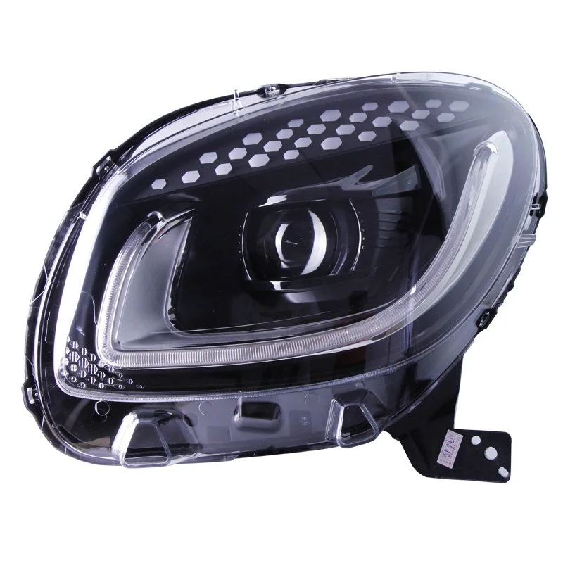 

for Mercedes Benz Smart Headlight Assembly Modified Light Guide with a Blue Daytime Running Light Full Lens Headlights
