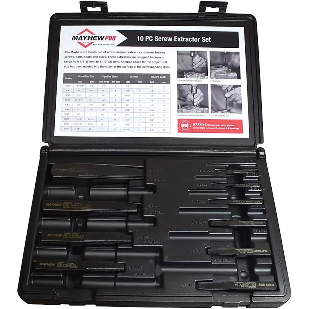 

Tools MAY-37345 Screw Extractor Set - 10 Piece