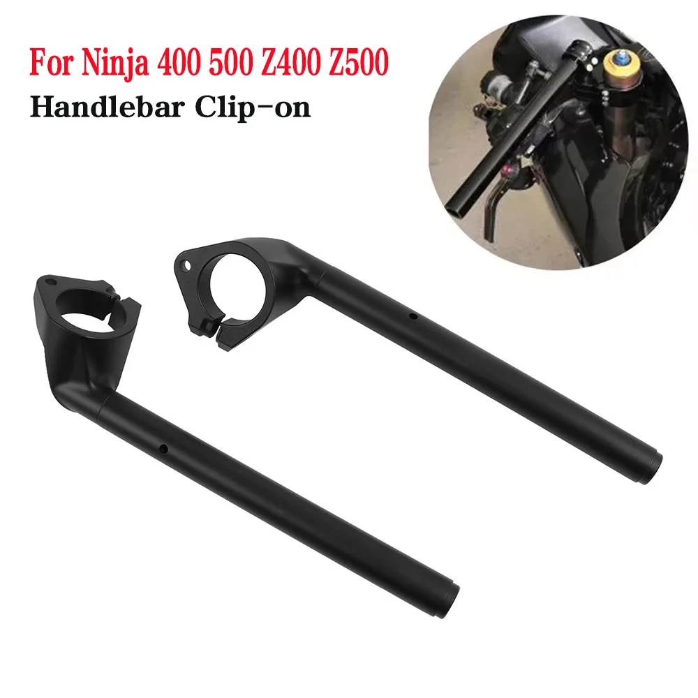 For Kawasaki Ninja 400 Z400 2018-2024 Ninja 500 Z500 2024-UP 40mm Fork Tube Clip-On Handlebars Handle Bar Grips Clip Ons