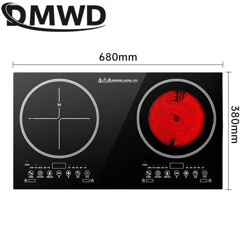 Kuchenka indukcyjna z wieloma głowicami DMWD Komercyjna kuchenka magnetyczna do użytku domowego Wodoodporny panel Piec grzewczy na podczerwień