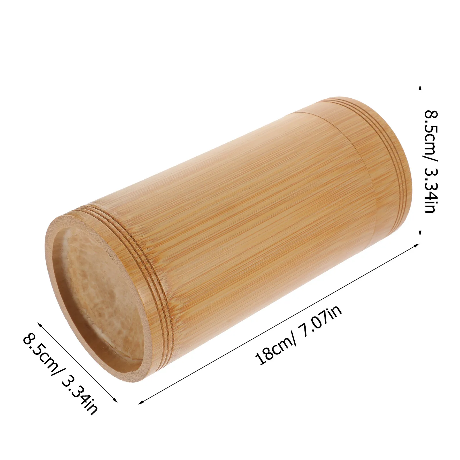 Bamboo Tea Jar Tight Seal Dry Food Storage Container for Tea Coffee Powder Coins Spices Portable Desktop Decoration Eco Friendly
