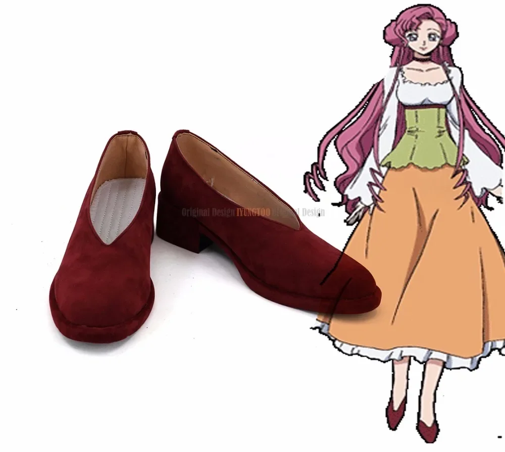 Euphy Shoes Cosplay Code Geass Euphemia li Britannia Cosplay Boots Red Shoes Custom Made