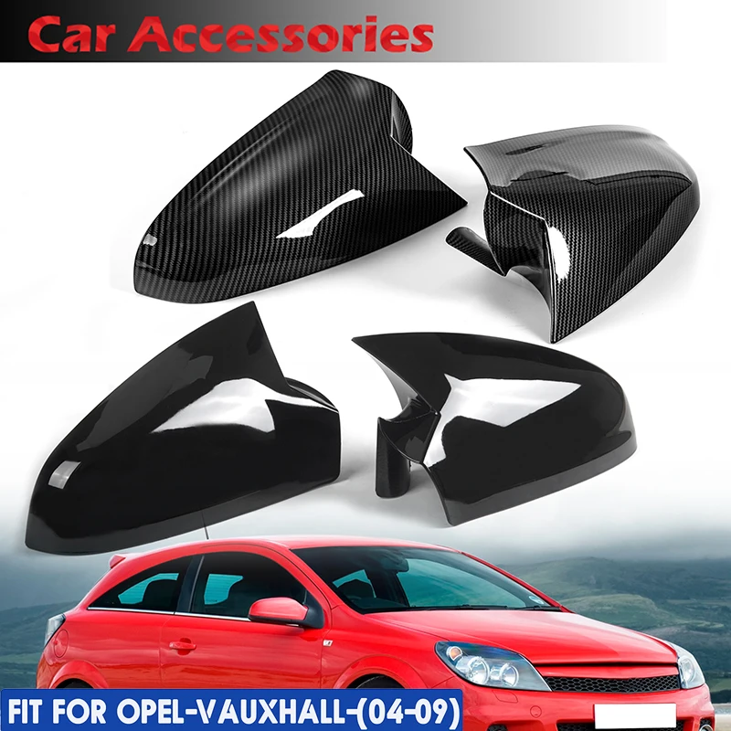 Rhyming Car Wing Mirror Cover Rearview Mirror Caps OX Horn Style Fit For Opel Vauxhall Astra H 2004-2009 Car Accessories