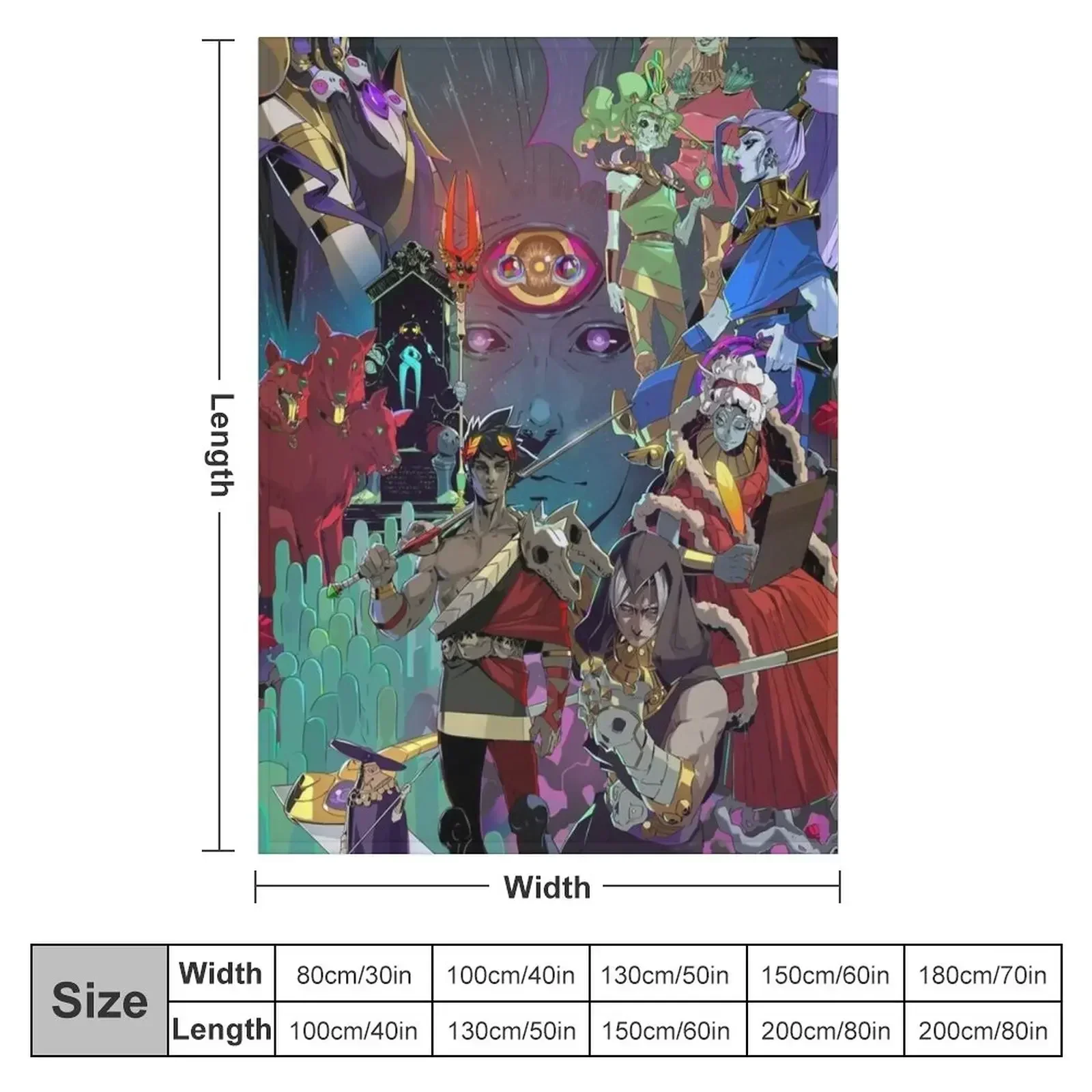 Hades Game Artwork Poster Throw Blanket couch cozy soft plush fuzzy picnic outdoor blanket