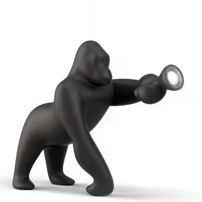 

Gorilla floor lamp, large art decoration, animal sculpture lamp