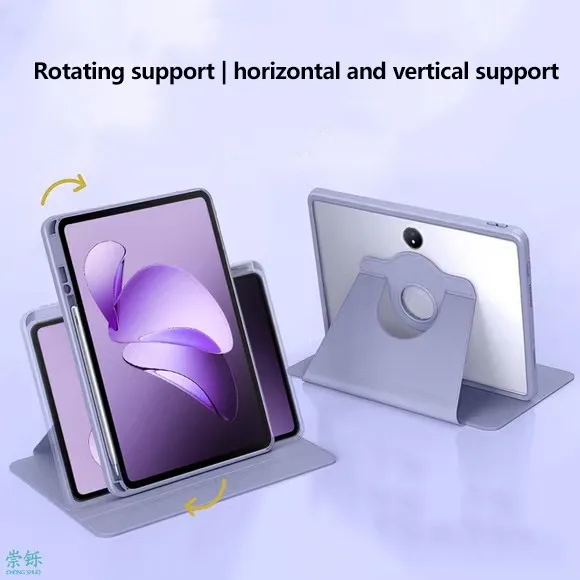 

Акриловый чехол для OPPO Pad 3 11,61 дюйма 2024 3Pro 12,1 Pad2 11,61 Air 2 Neo 11,4 Air 10,36 с вращающейся подставкой и слотом для ручки
