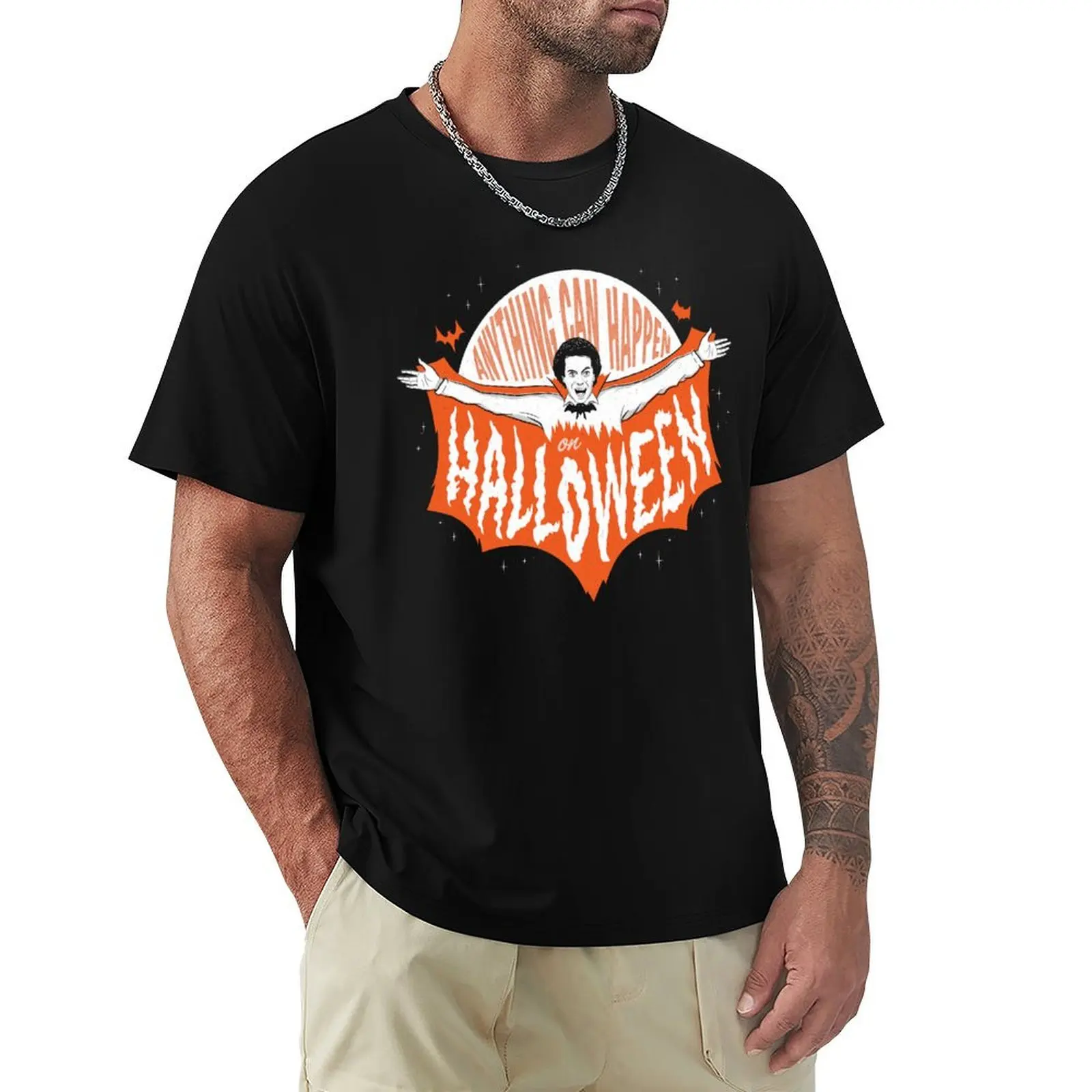 Anything Can Happen on Halloween T-Shirt Fashion Simple Casual Tee Shirt
