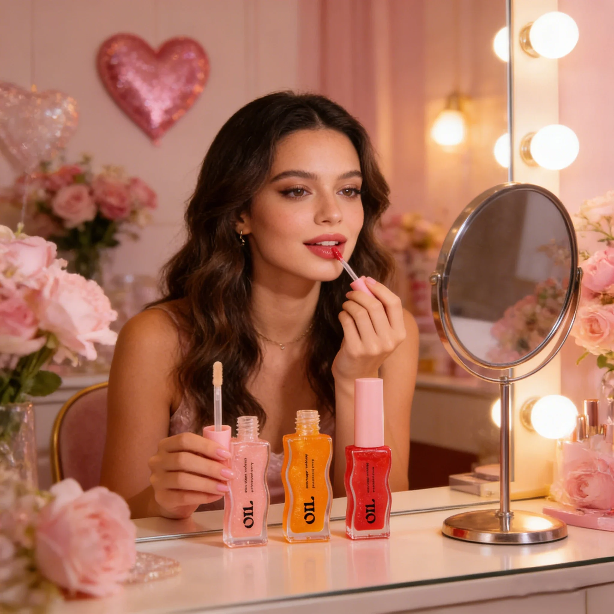 Brillant à lèvres teinté aux fraises, Essence de miel, huile imperméable, hydratant, pour femmes, maquillage sur le thème des fruits, cadeau de saint valentin