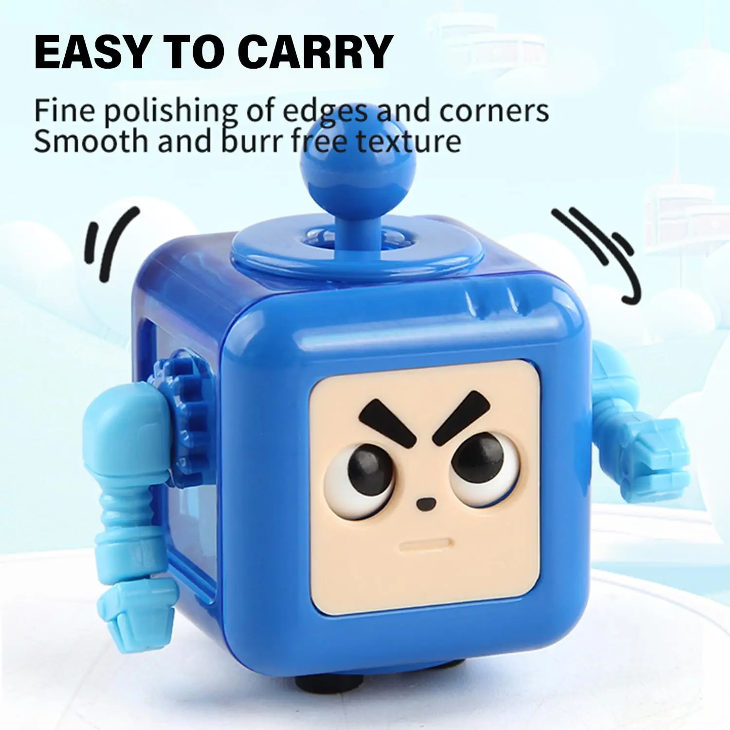 Kids Stress Relief Robots Fidget Toys Magic Cube Anti-stress Hand-Held for Adults Autism Gifts Killing Time Cool Fidget Block