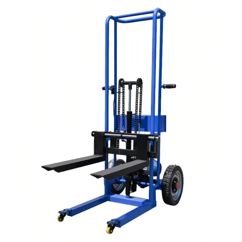 STJX Electric Hydraulic Pallet Jack, 1Ton Lift Stacker, Warehouse Forklift Truck