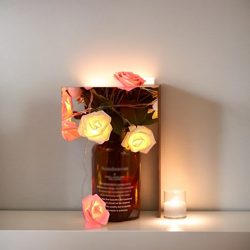 LED Rose String Lights - White Pink Valentine Wedding Decor Night Light Mother's Day Gift