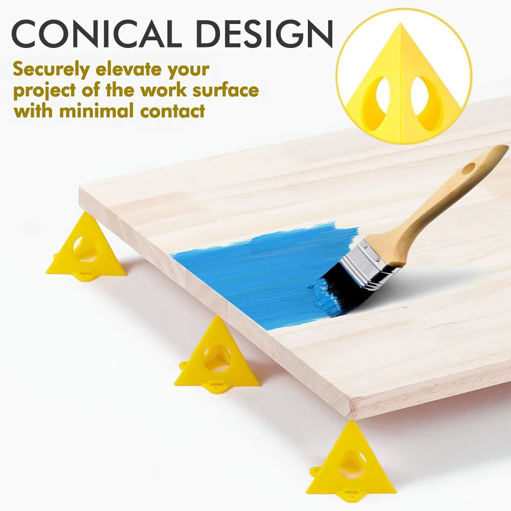 Pyramid Plastic Paint Stands Triangular Support Cone Woodworking Spraying Foot Pads for Wood Board Painting Work