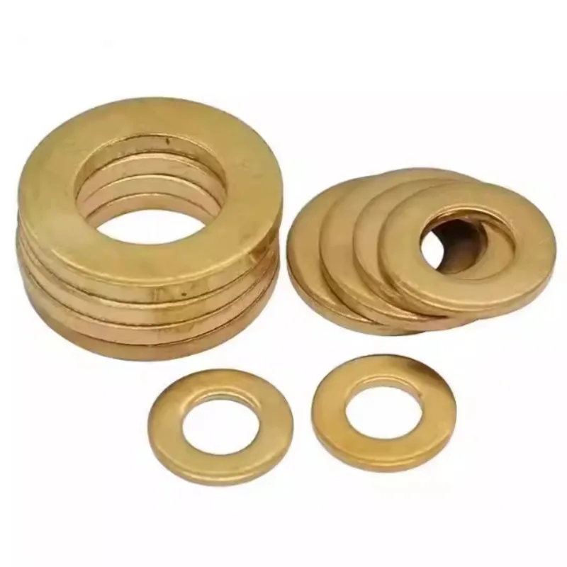50Pcs   DIN125 ISO7089 M2 M2.5 M3 M4 M5 M6 M8 Meson Pad Sheet Metal Collar Brass Flat Washer