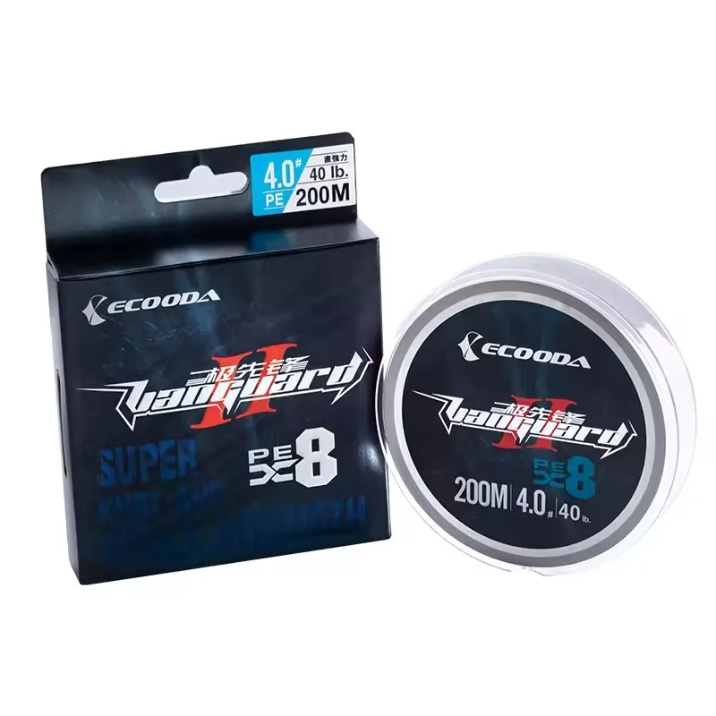 1pc ECOODA VANGUARD II Fishing PE Line MultiColor Braided Line 8 Strands 150m 200m 300m