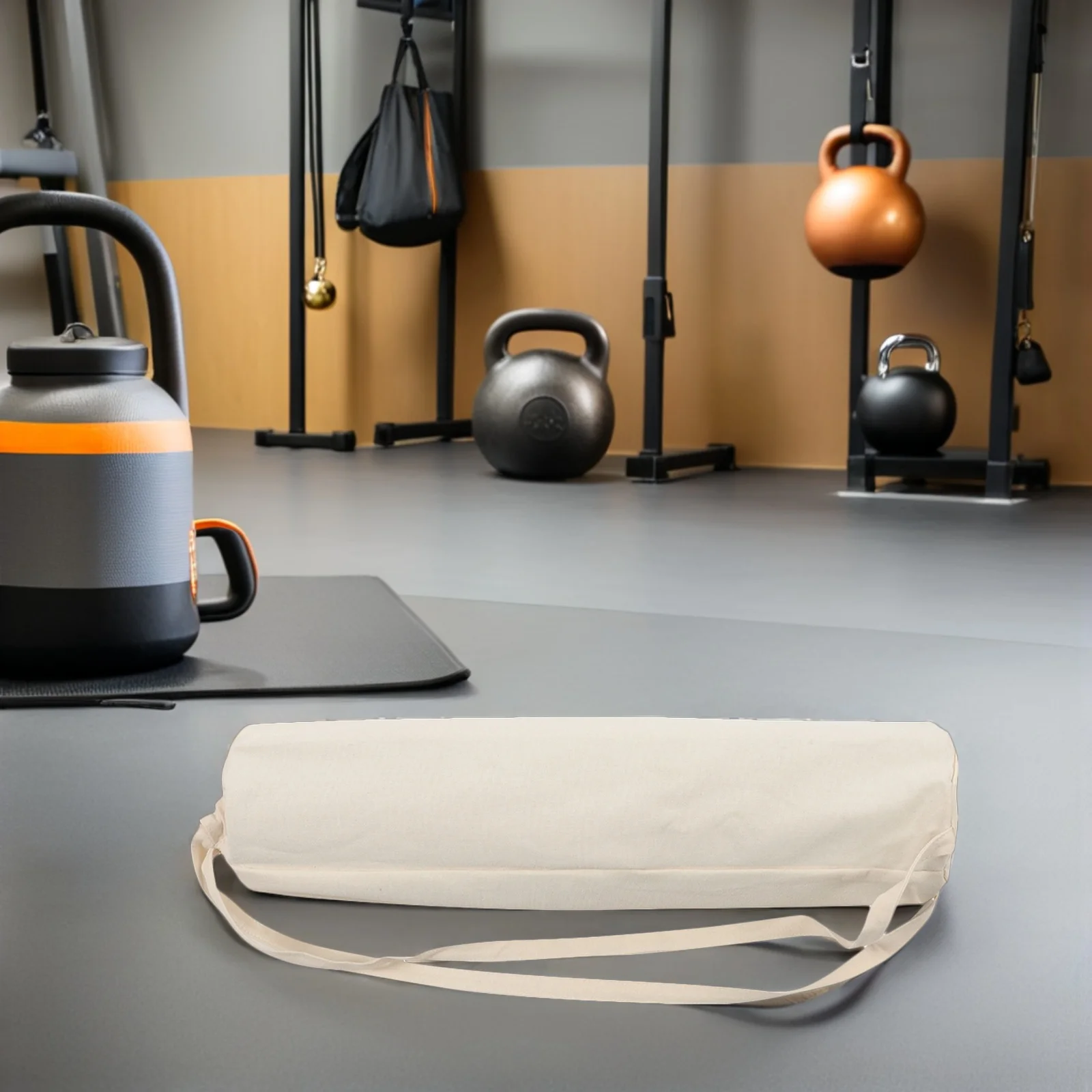 حقيبة تخزين بساط اليوجا برباط خفيفة الوزن وقابلة للطي مع حزام كتف للتمرين واللياقة البدنية والسفر في صالة الألعاب الرياضية