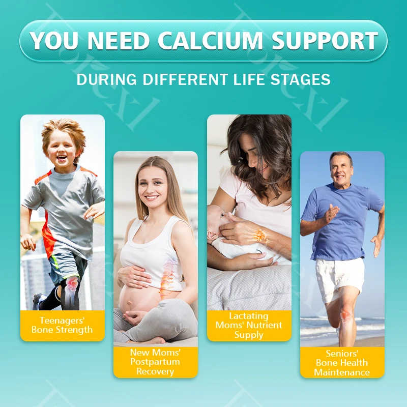 120 Caps Natural Height Growth Maximizer, Calcium, Vitamin D3 & Zinc, Bone Growth Supplement for all age, Height Increase