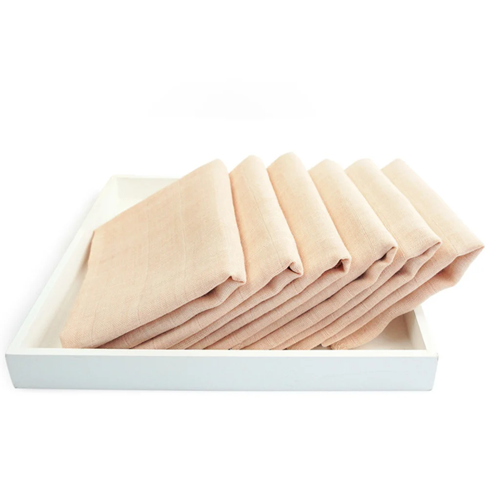 

6 pcs Double Layer Gauze Cotton Towels Eco Friendly Baby Saliva Wipes Soft Reusable Face Cloths Sensitive Skin Nursing Towel