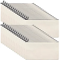 Bolsas de lona con cremallera, bolsas multifuncionales en blanco para manualidades, bolsas para lápices, estuche para viaje escolar en casa, 10/20/40 Uds.