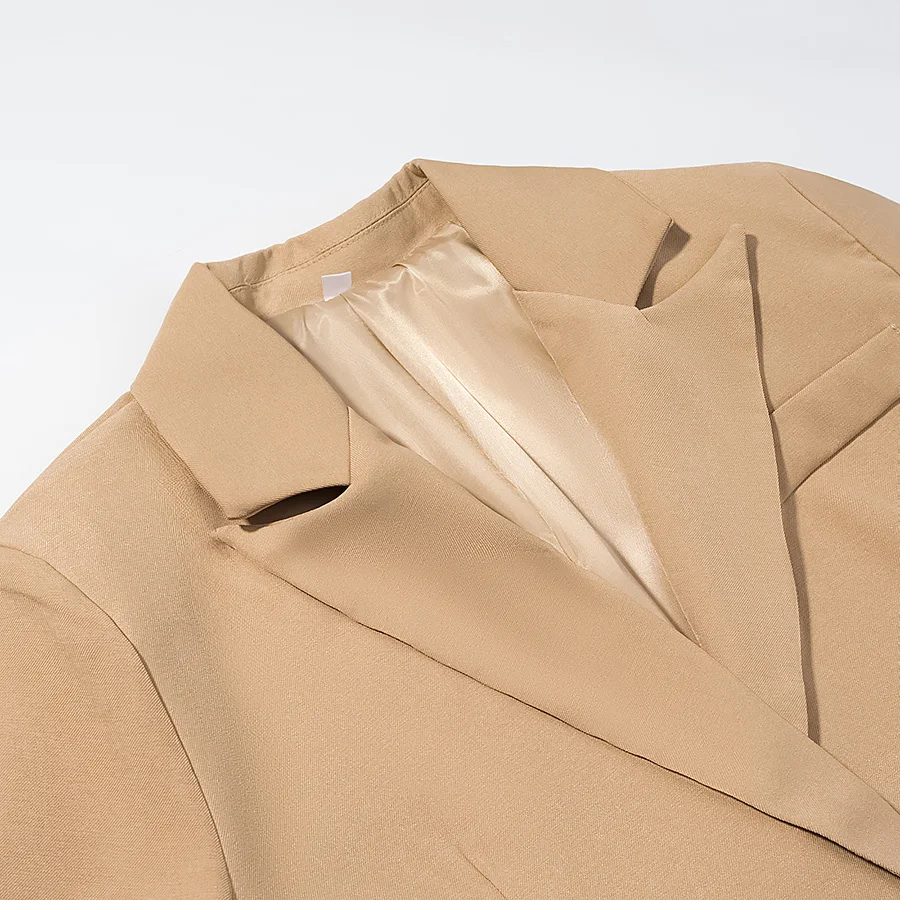 Długi płaszcz damski JNLEAOG, modny, uniwersalny krój, nowość na jesień, prosty krój, włókno poliestrowe, zapinany na jeden guzik.