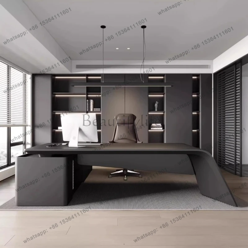Black luxury paint computer desk table pliante office study Motion Room desks furniture