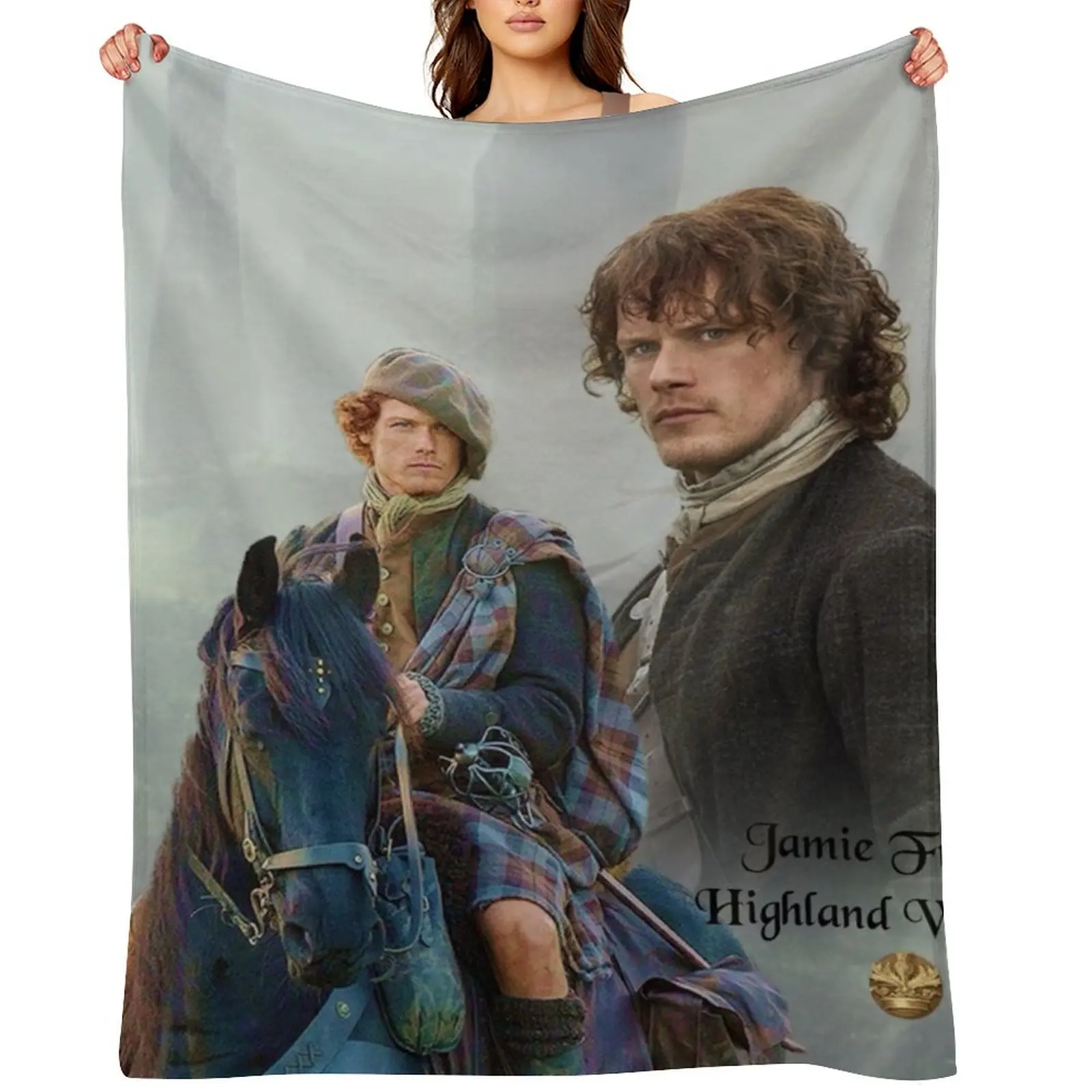 

Jamie Fraser-Highland Warrior/Outlander Throw Blanket Sofa Throw Nap Decorative Throw funny gift Blankets