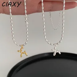 2023 New in Balloon Dog Pendant Necklace for Women Cute Animal Designer Hip Hop Choker Clavicle Chain Ladies Fashion Jewelry