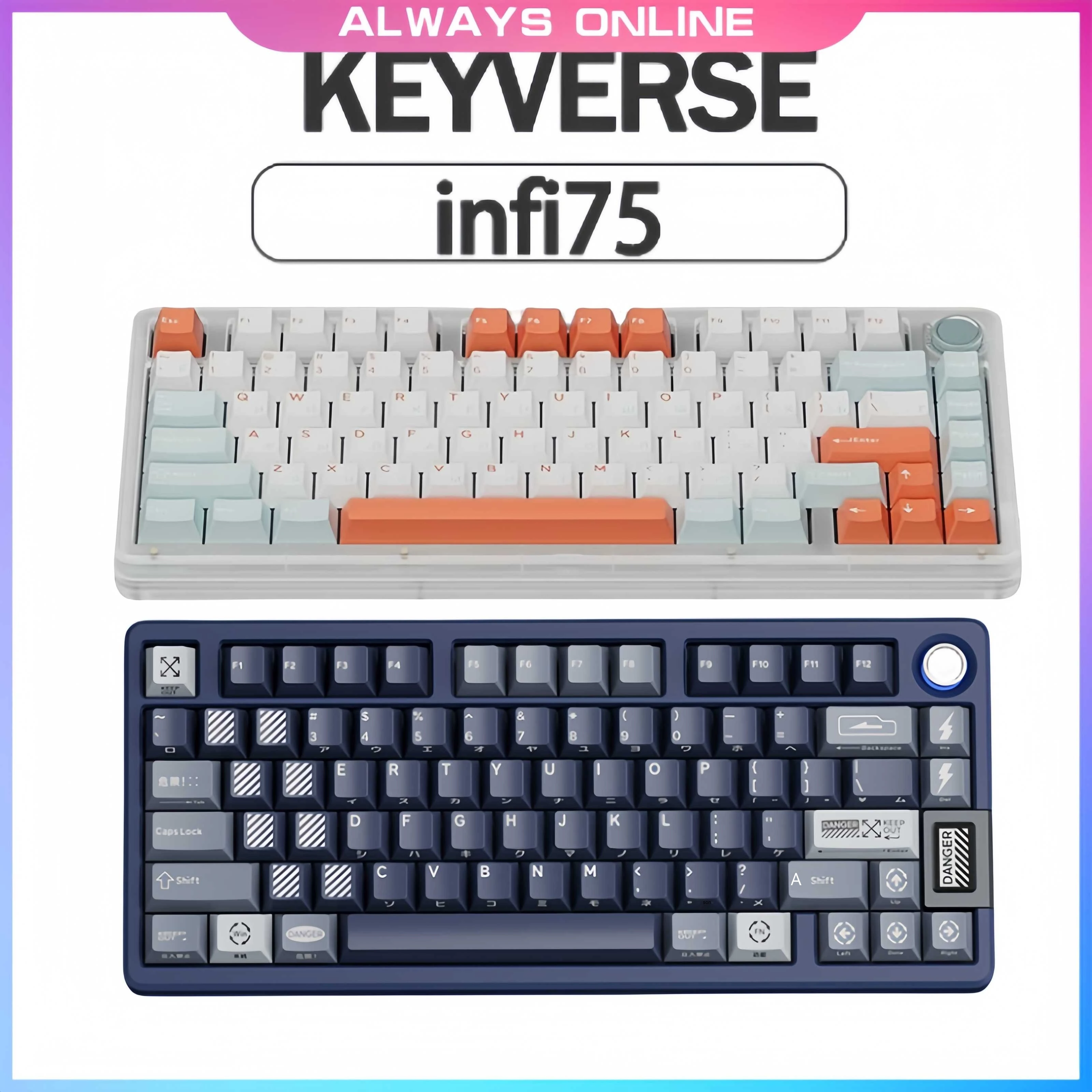 

75key Hot-swap Key Verse Infi75 Gamer Mechanical Keyboard 3mode Usb/2.4g/bluetooth Wireless Keyboard Rgb Backlit Gaming Keyboar