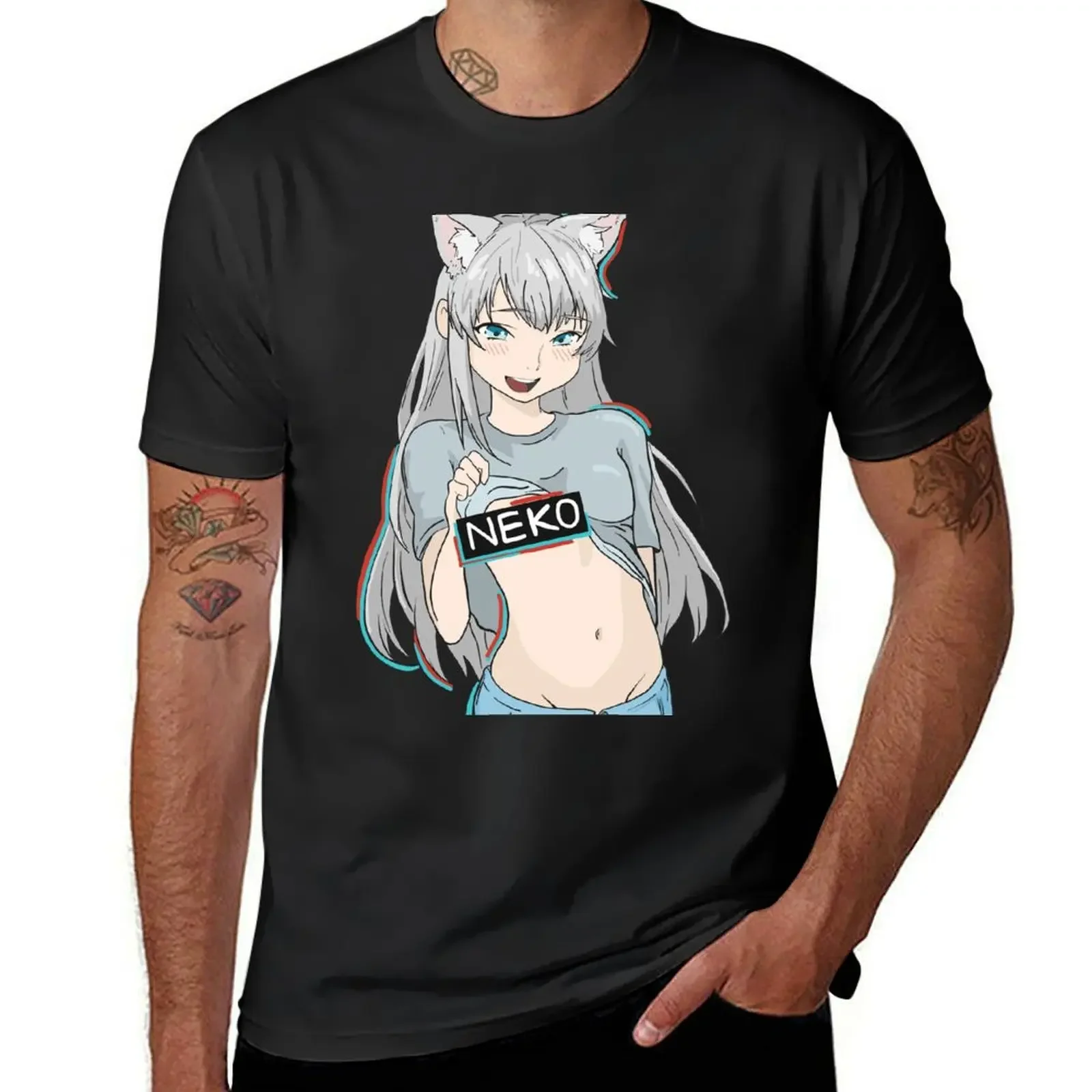 

Neko Girl T-Shirt plus size tops clothes mens t shirts casual stylish