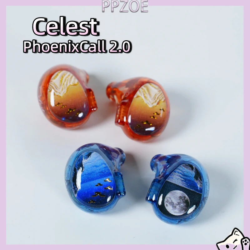 NEW Celest PhoenixCall 2.0 Hybrid IEM Earphones,2DD+2BA+2FPD Handmade In Ear Monitor,Detachable Cable 3.5/4.4 Plug HiFi Music