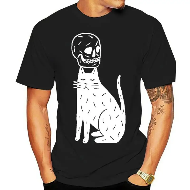 Title: SKULL CAP (black) - Screen Printed T-Shirt men t shirt