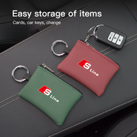 PU Leather Car Key Case Dust Key Bag Accessories For Audi Sline A3 A1 A4 B8 B7 A6 C7 A5 A7 A8 B9 B6 C6 Q2 Q3 Q5 Q7 Q8 TT S3 S4