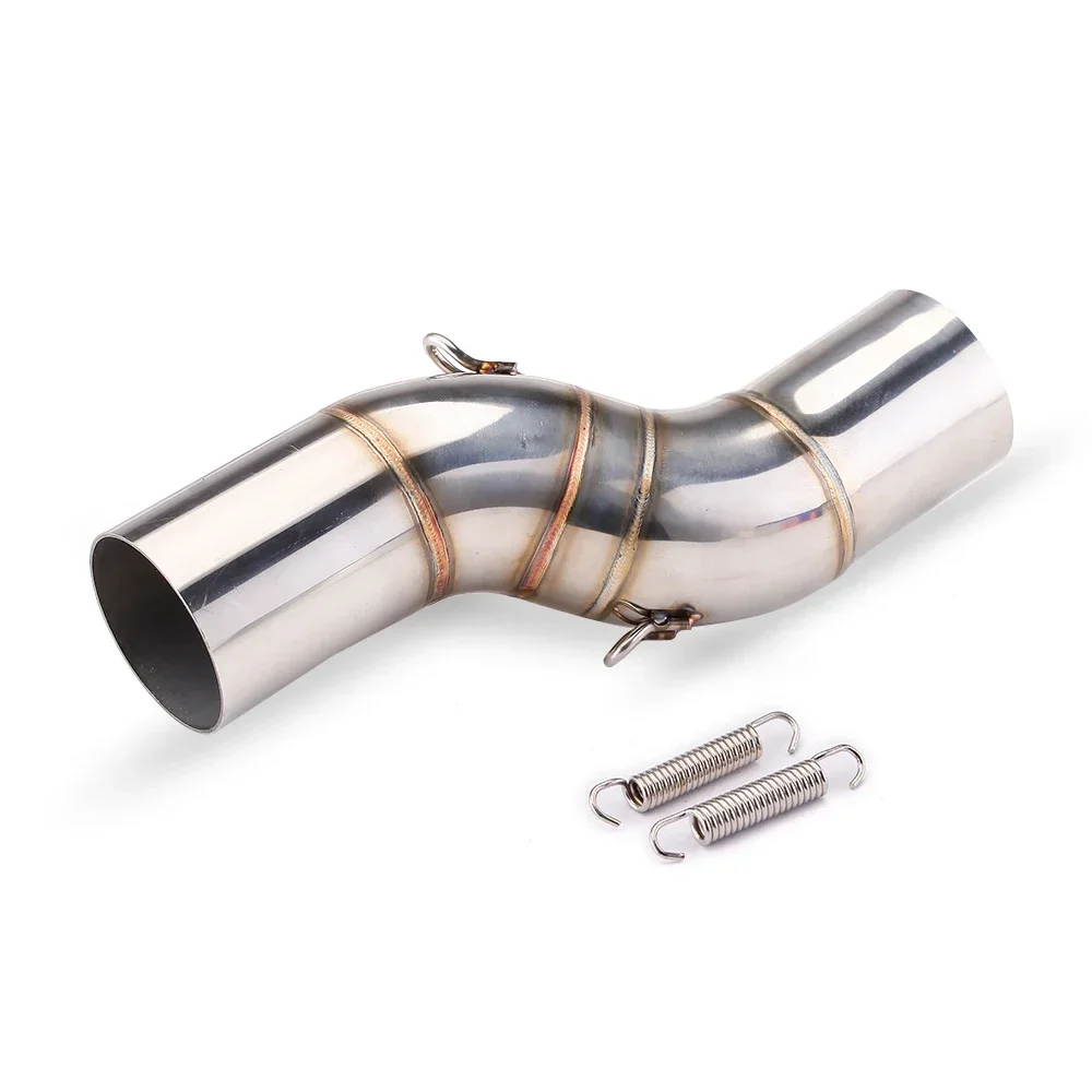 

S T Slip-on Exhaust Muffler Carbon Fiber Escape Moto Modified Middle Link Pipe For Benelli TRK 502 X TRK 502X 2018 - 2021
