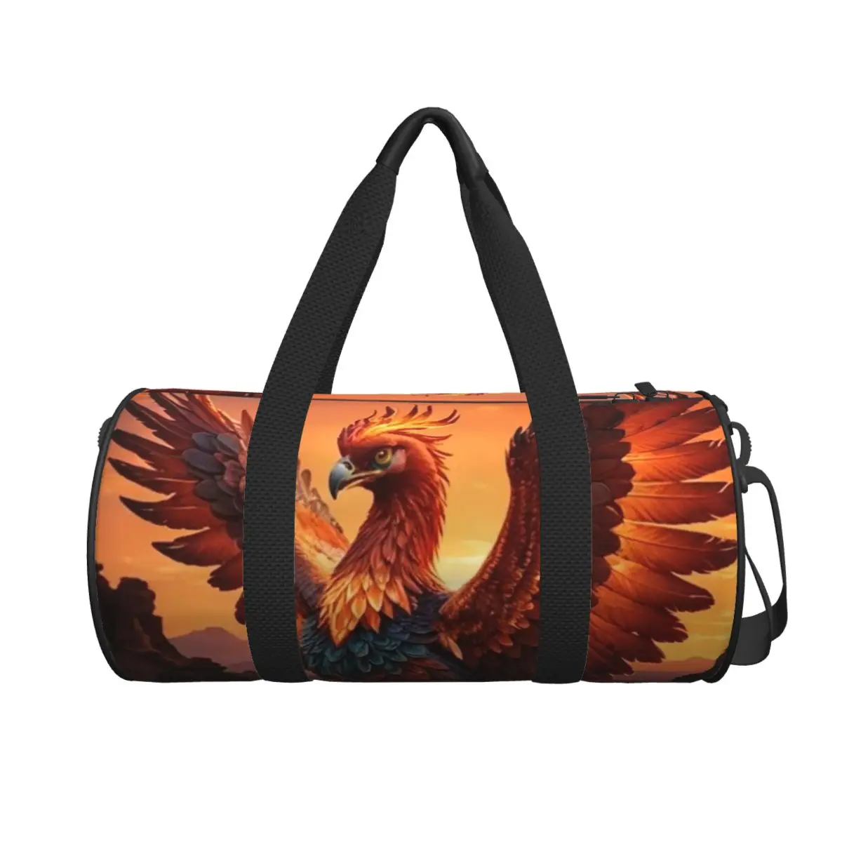 

Мифическая птица Феникса с огненными крыльями, большая спортивная сумка, водонепроницаемая дорожная сумка, сумки для фитнеса