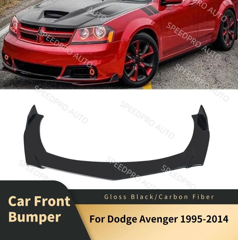

Car Front Bumper Lip Splitter Spoiler Diffuser for D0dge Avenger 1995-2014 Auto Body Kit Lower Bumper Side Car Accessories Black